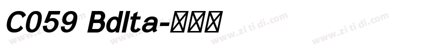 C059 BdIta字体转换